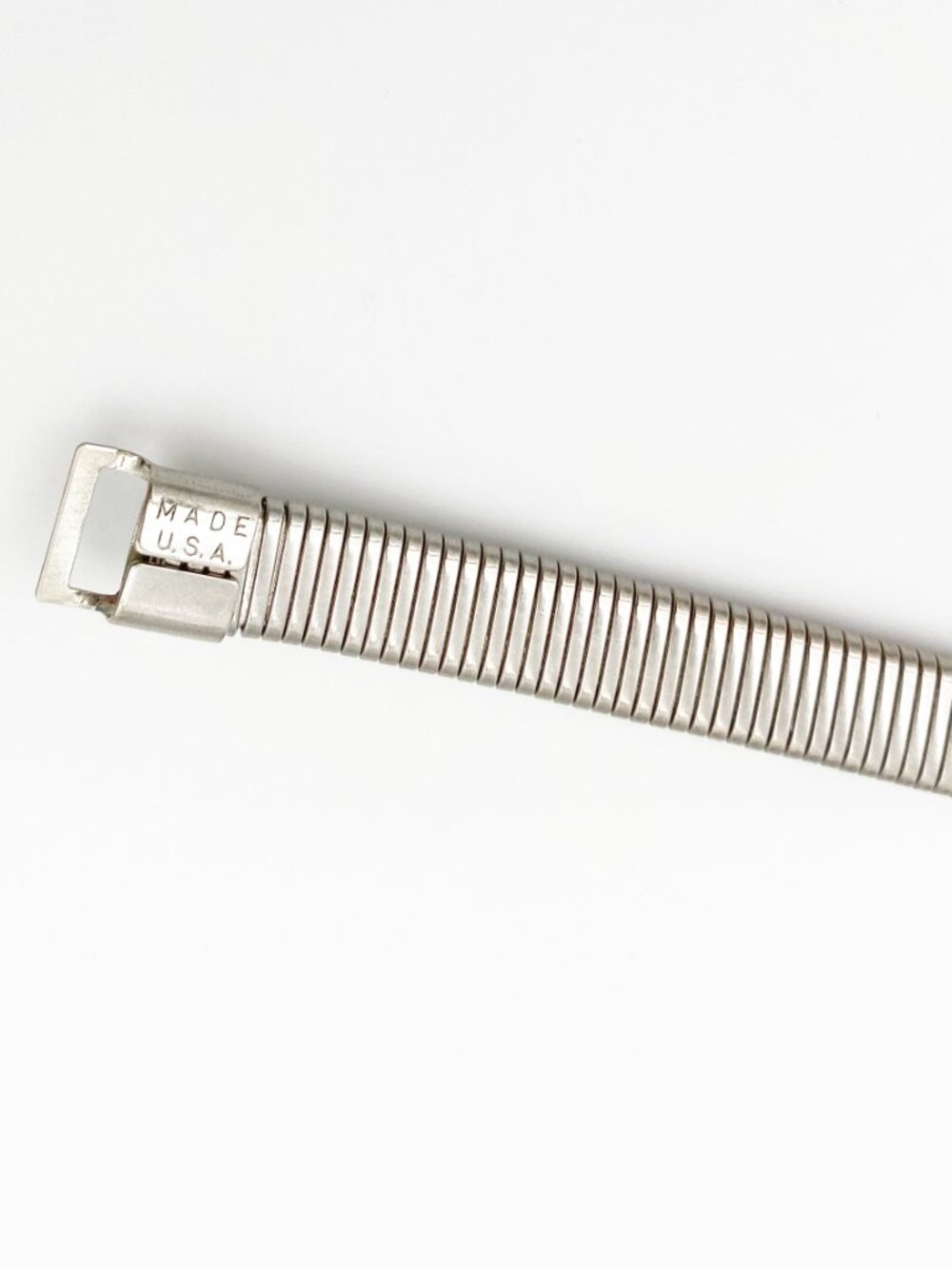 VINTAGE (c. 1980) | Silver Metal Omega Snake Chain Belt | VERY GOOD!!! - Picture 3 of 7